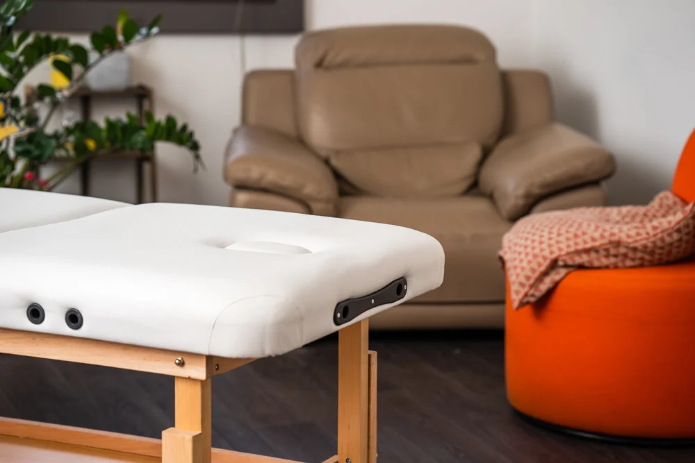 Détail d'huiles de massage naturelles pour soins corporels